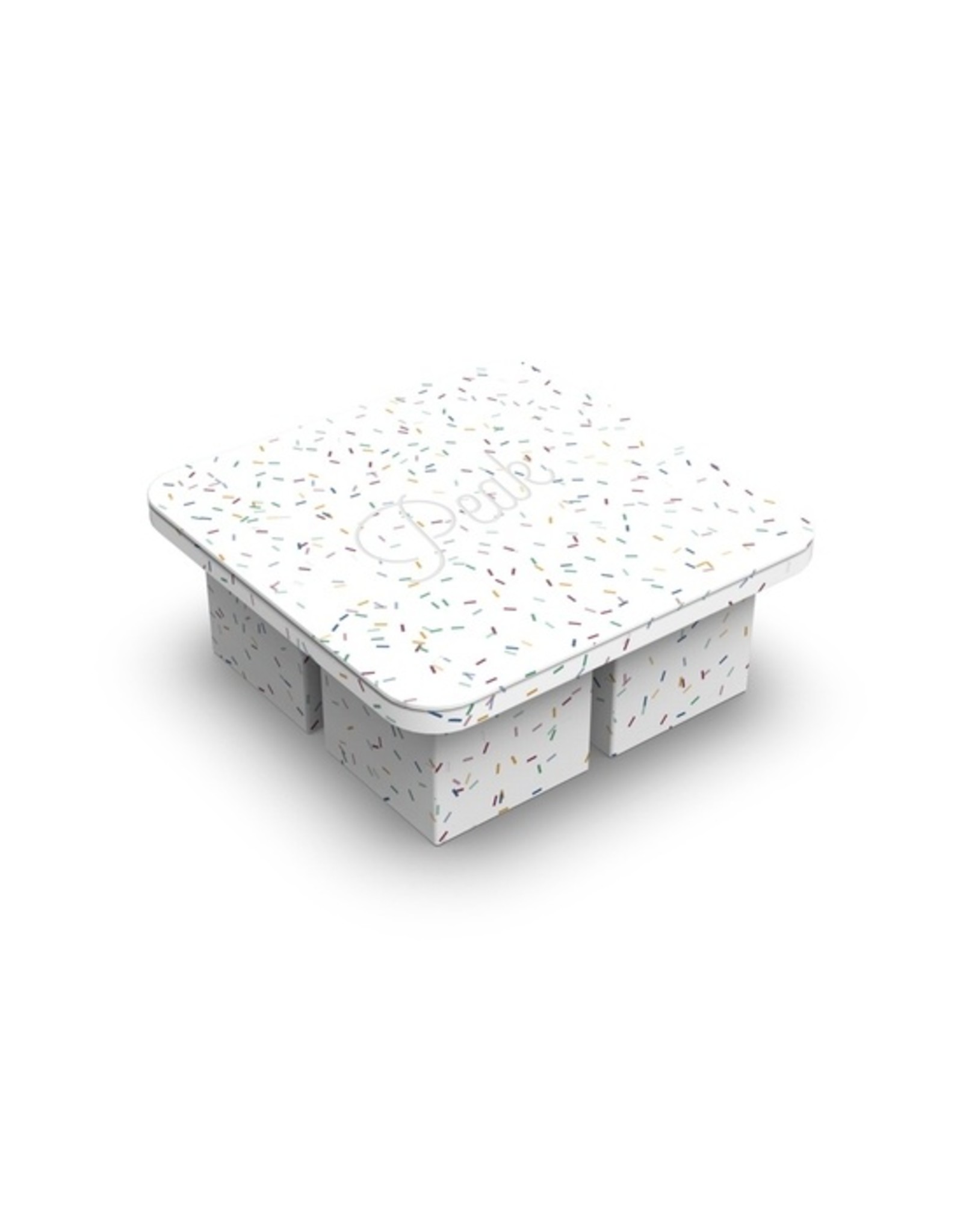 Extra Large Ice Cube Tray - Speckled White