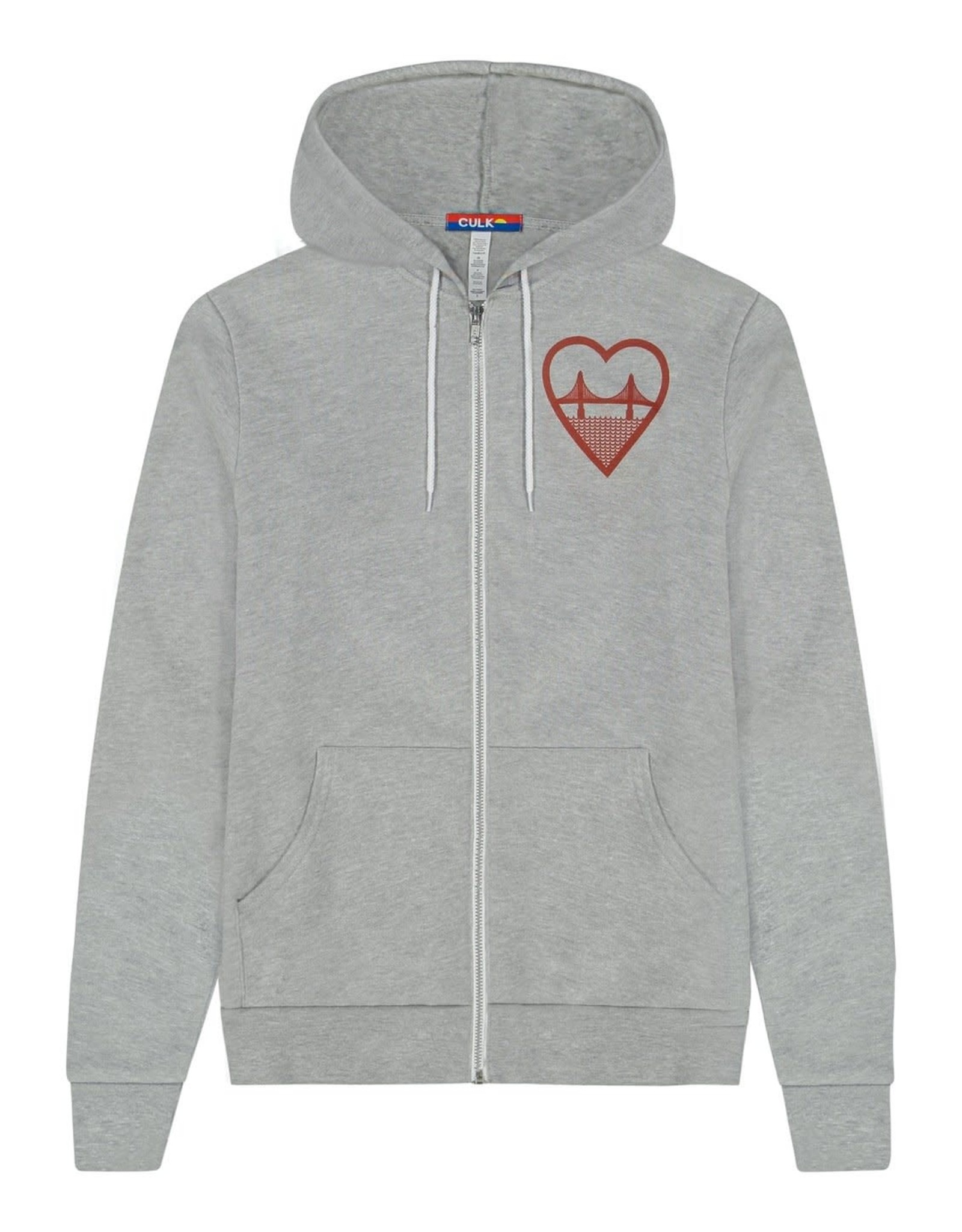 I Heart SF Zip Up Hoodie - Orange Bird
