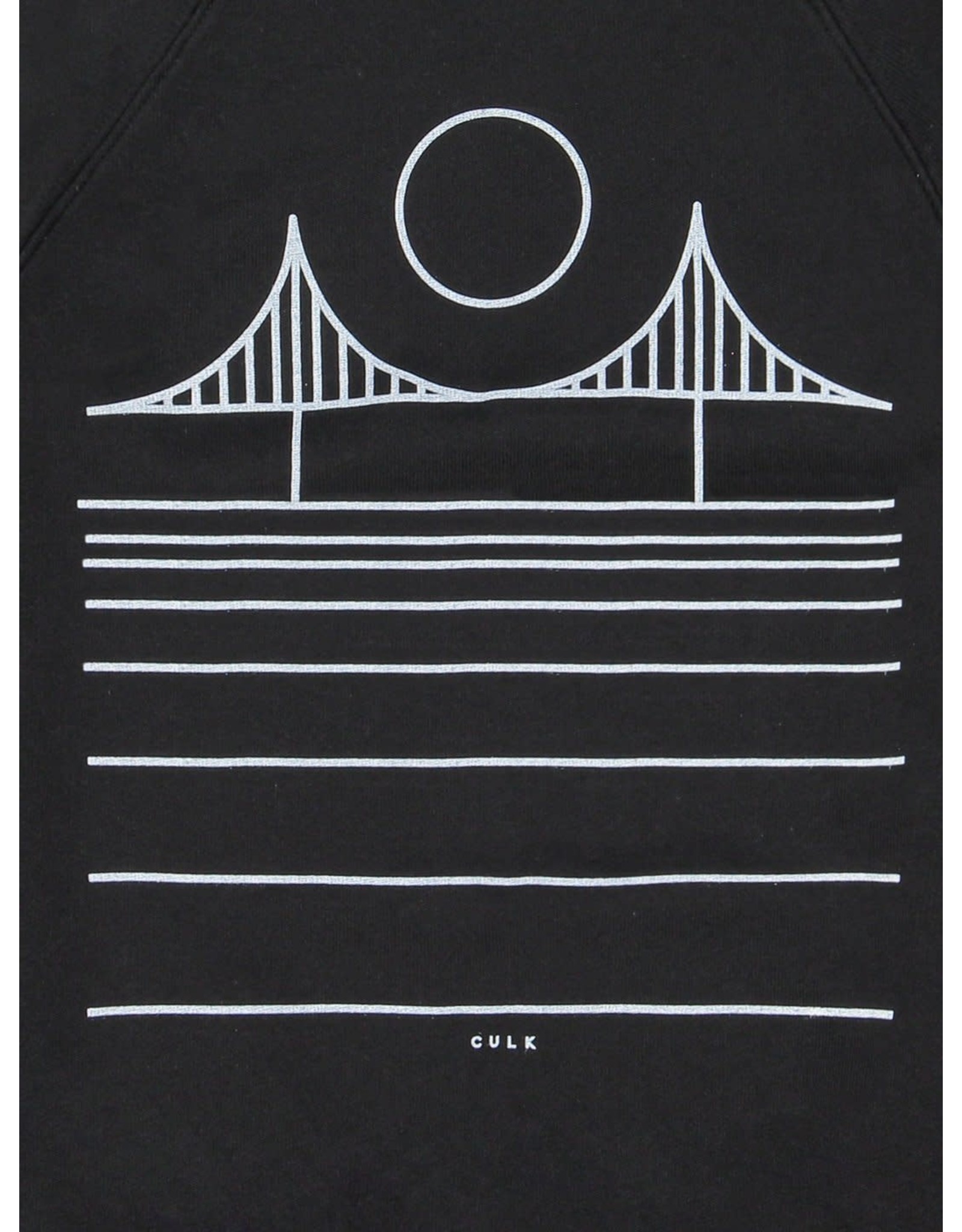 Culk Minimal Bridge Crewneck Sweatshirt - Black