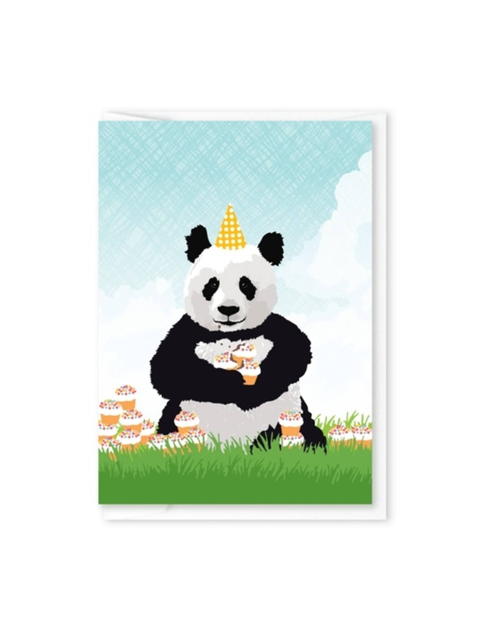 Modern Printed Matter Panda Cupcakes Enclosure Card