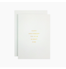 Crazy Kids Anniversary Card