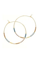 Japanese Seed Bead Hoops - Sky