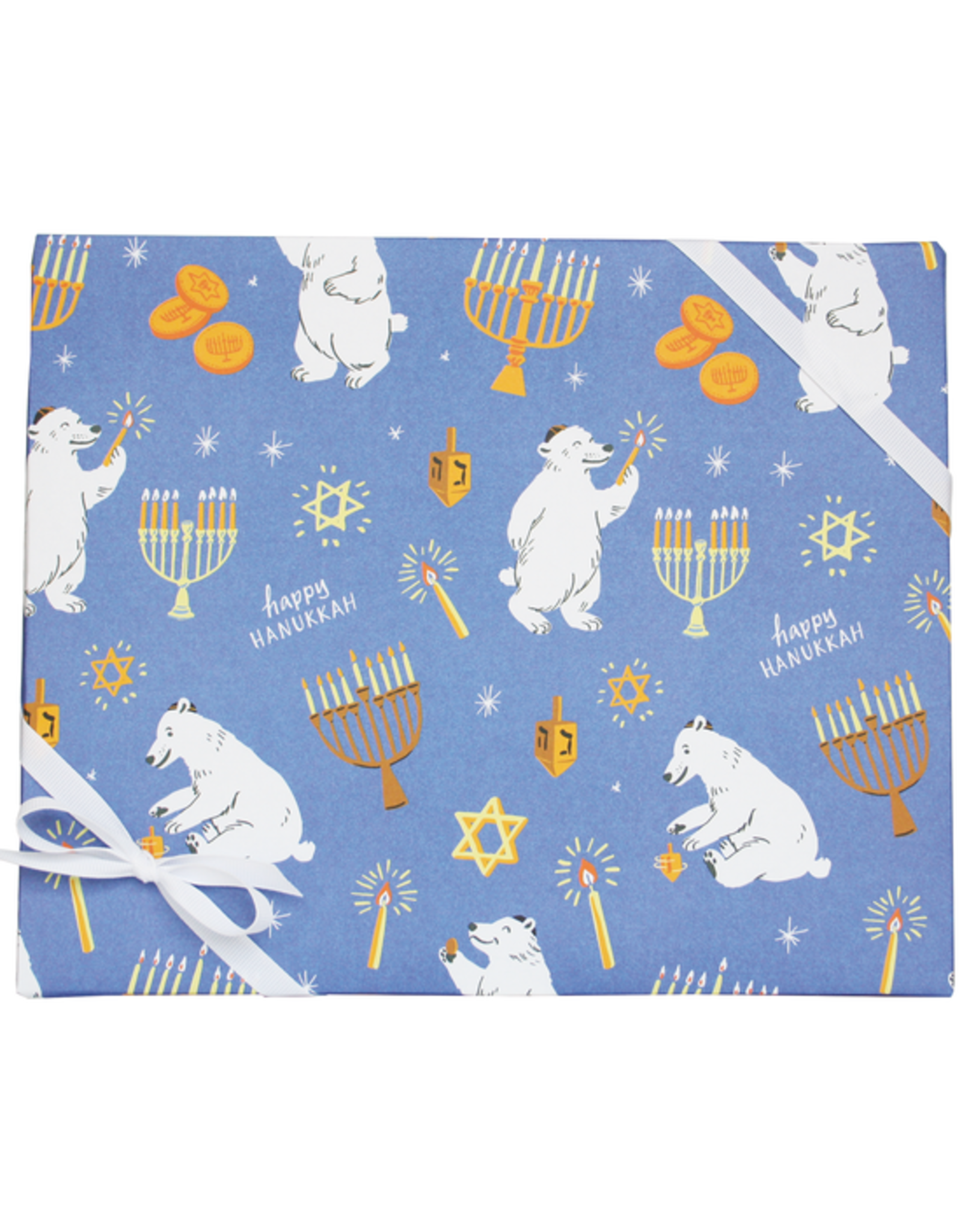 Polar Bear Hanukkah Gift Wrap