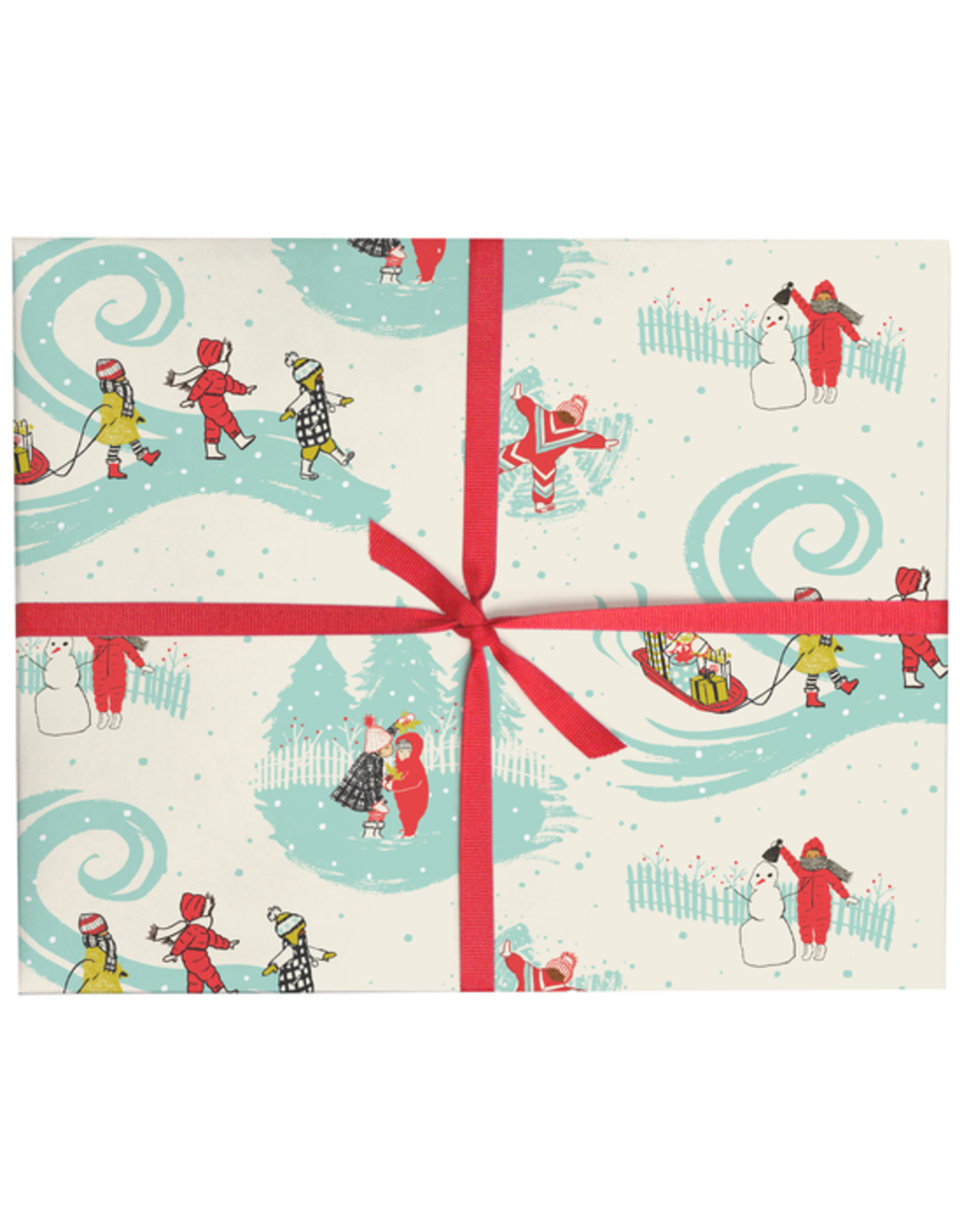 Kids in the Snow Gift Wrap