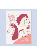 Hay Girl Card