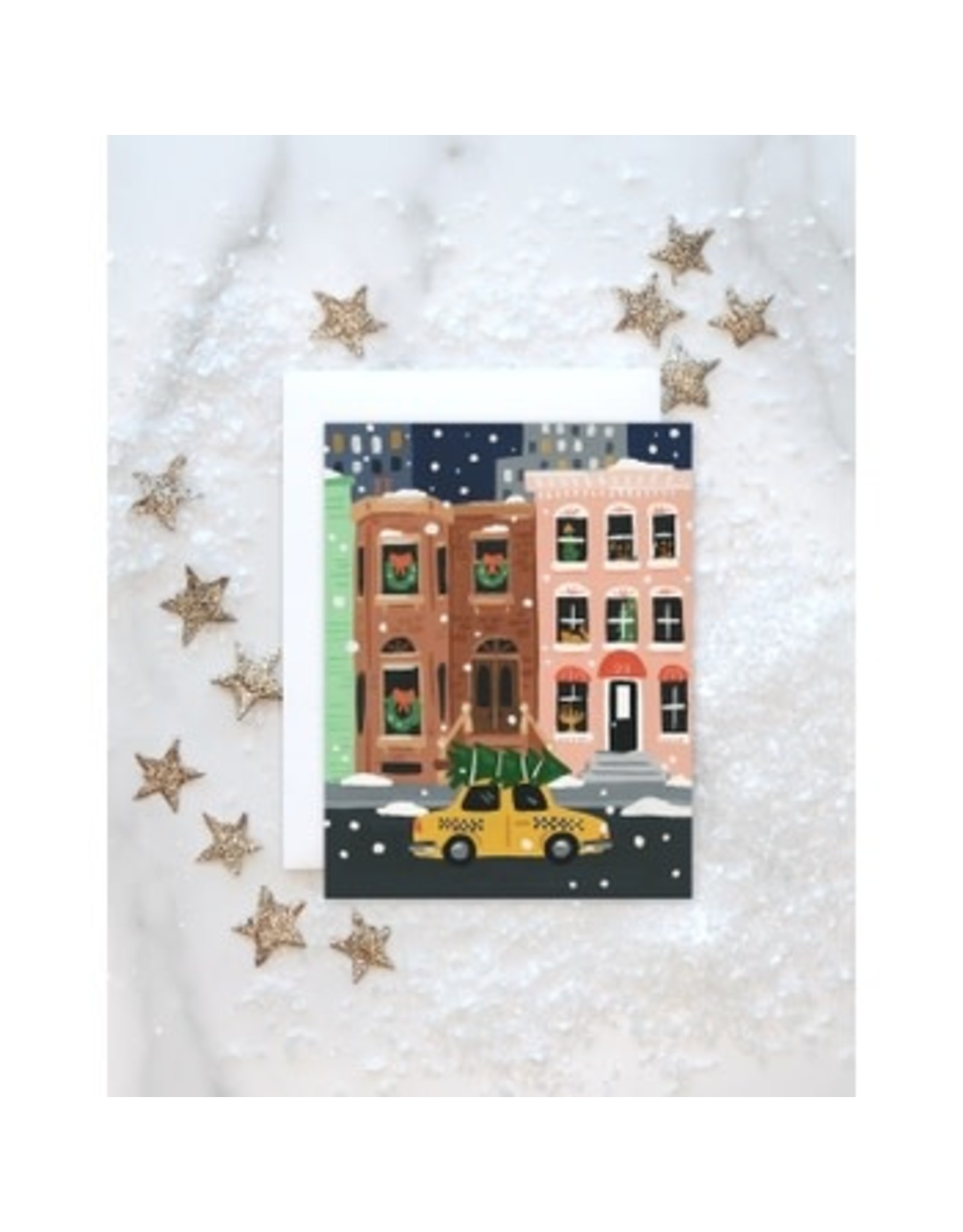NYC Holiday Brownstone Card