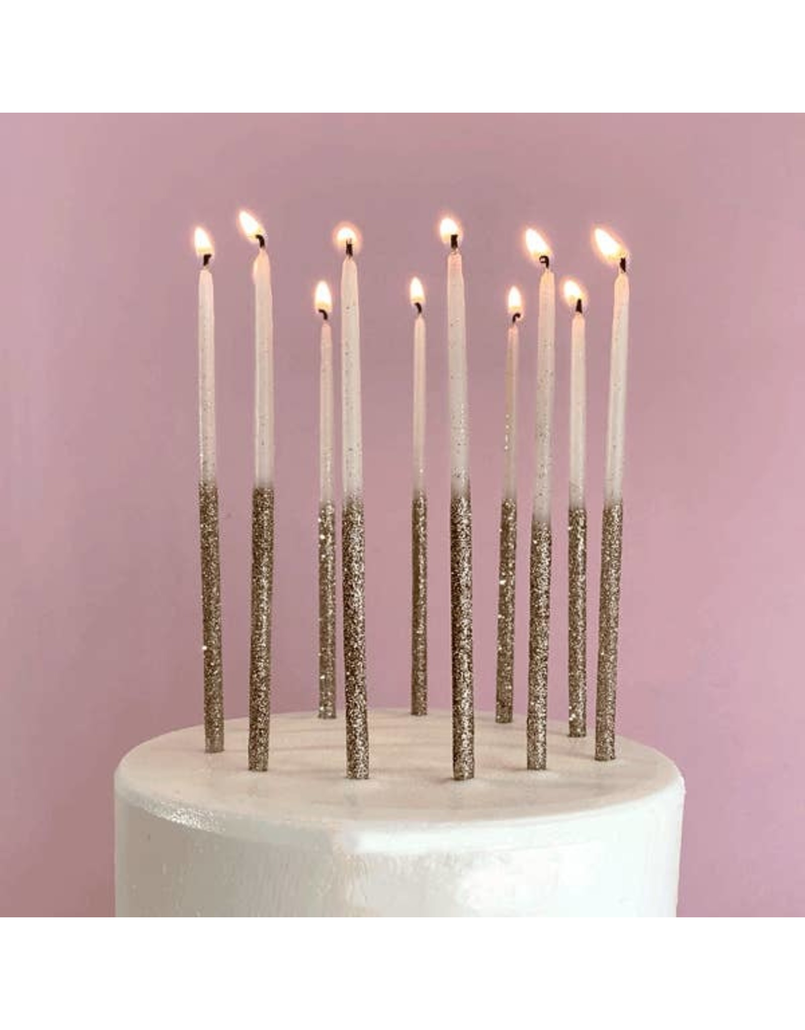 Single Glitter Beeswax Candles -Multicolor Celebrate