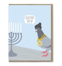 Modern Printed Matter Light That Up Hanukkah Card