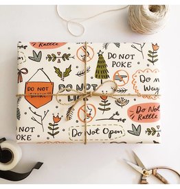 Abbie Ren Illustration Do Not Open Wrapping Paper Sheets