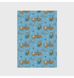 Abbie Ren Illustration Hanukkah Family Wrapping Paper Sheets