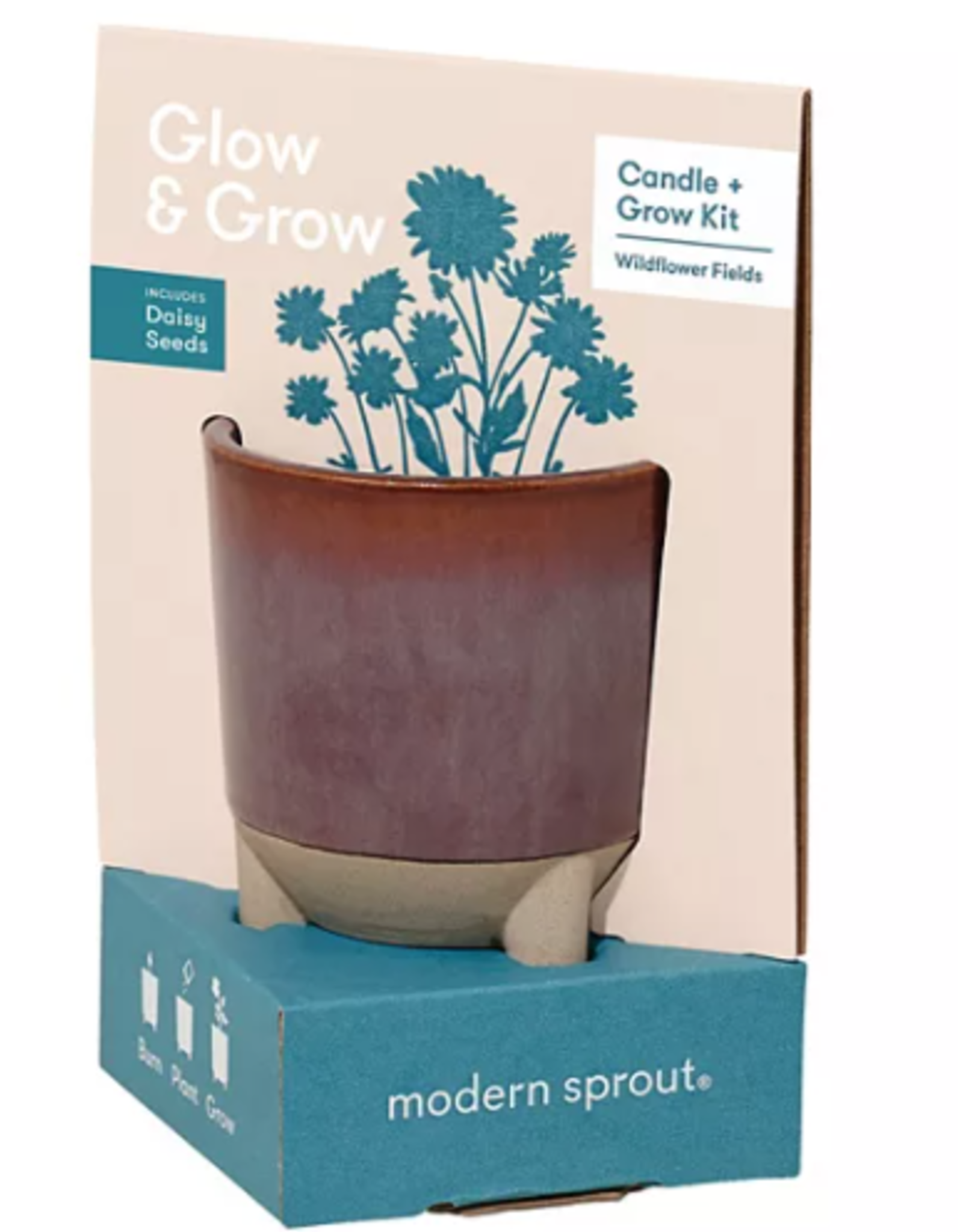 Glow & Grow Wildflower Candle + Daisy Grow Kit