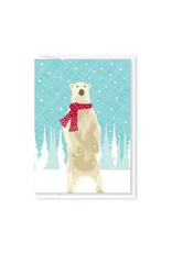 Modern Printed Matter Polar Bear Scarf Enclosure Card