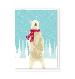 Modern Printed Matter Polar Bear Scarf Enclosure Card