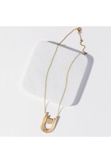 Ink + Alloy Ariel Arches Necklace Brass 16" Extension 2"