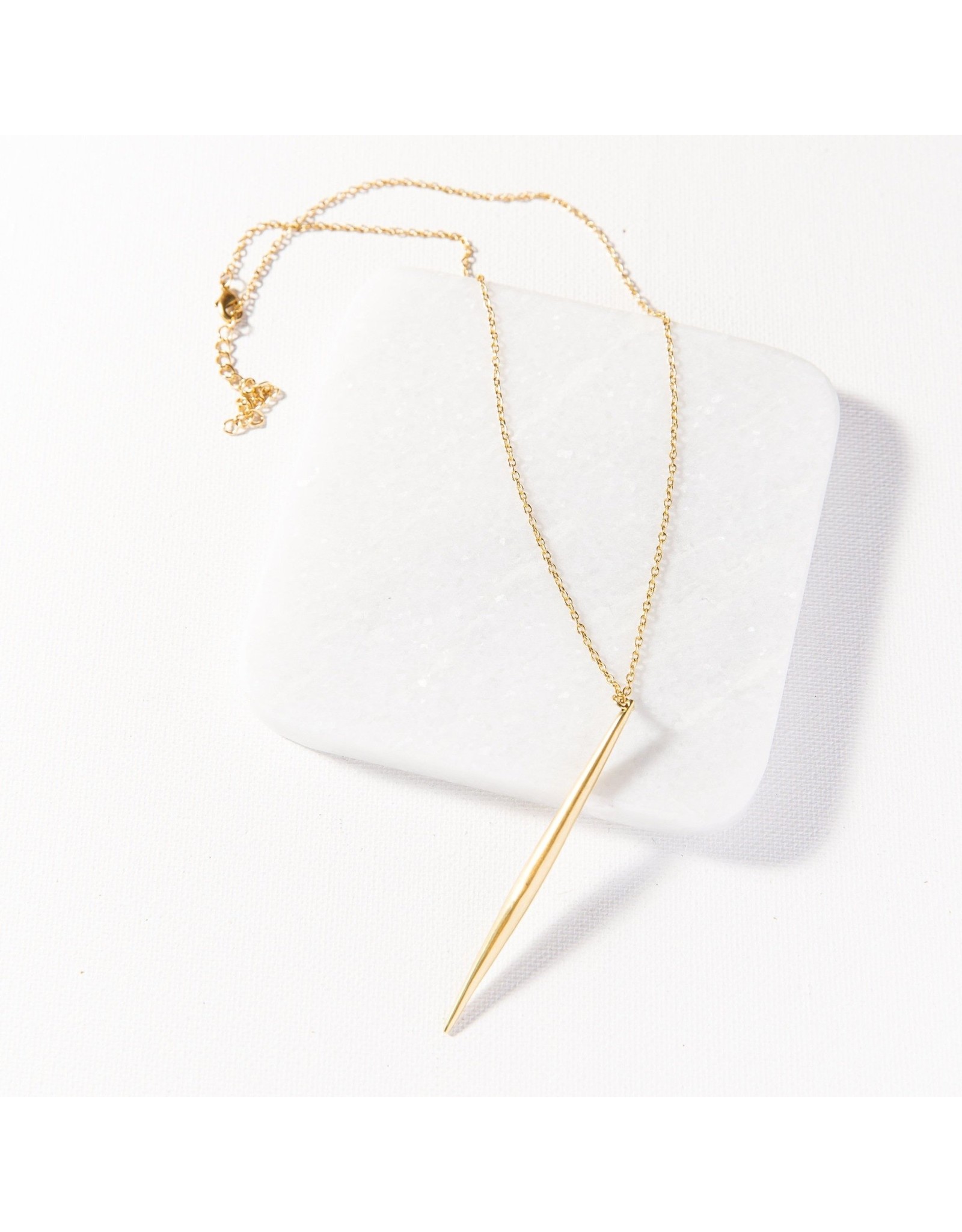 Ink + Alloy Brass Quill Necklace