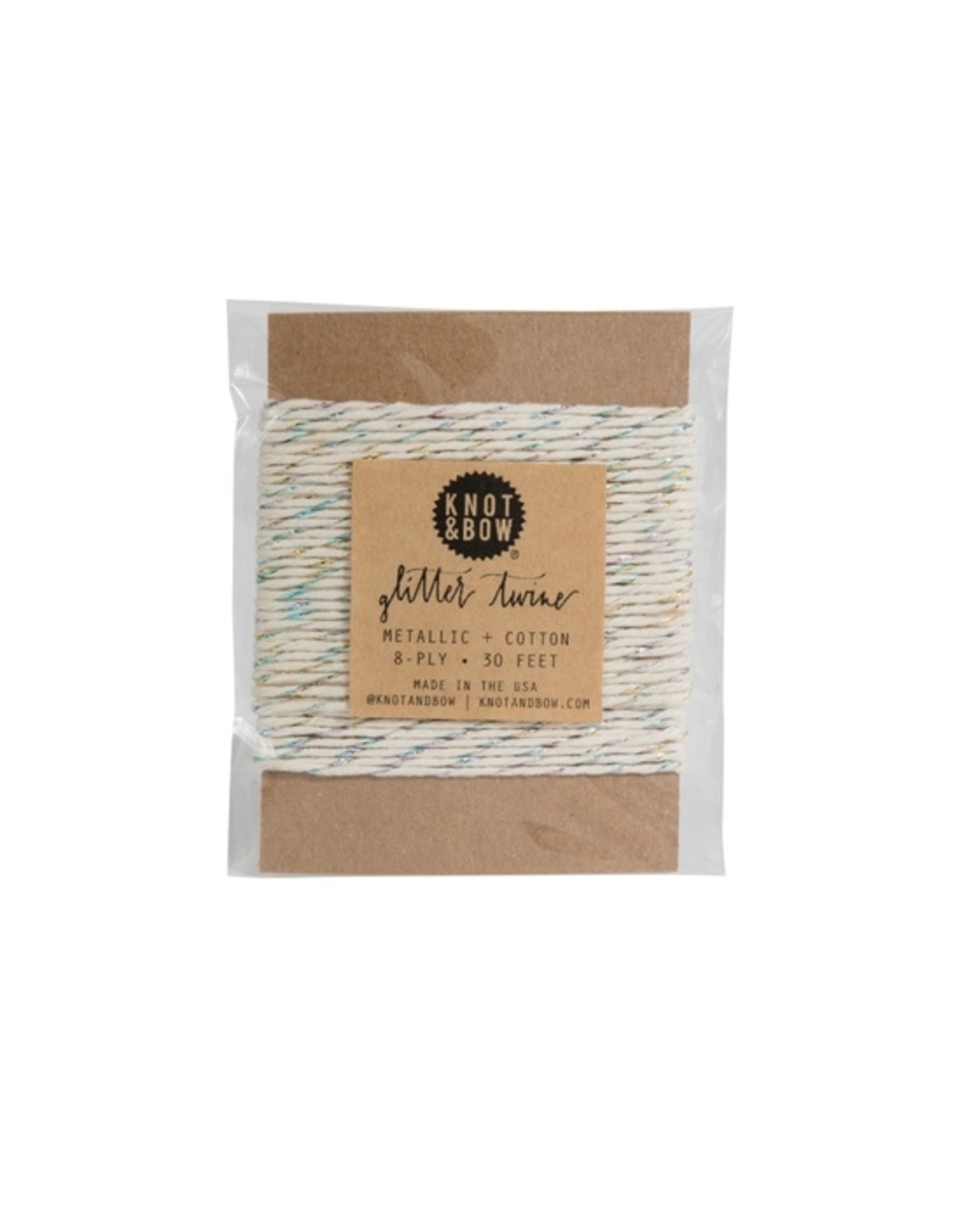 Knot & Bow Glitter Twine - Prism/Natural