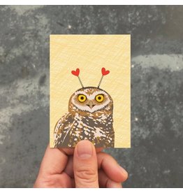 Modern Printed Matter Owl Headband Enclosure Card