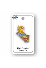 SF Mercantile CA State Shape w/ Poppies Enamel Pin