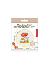 Kikkerland Mini CrossStitch Embroidery Kit - Mushroom
