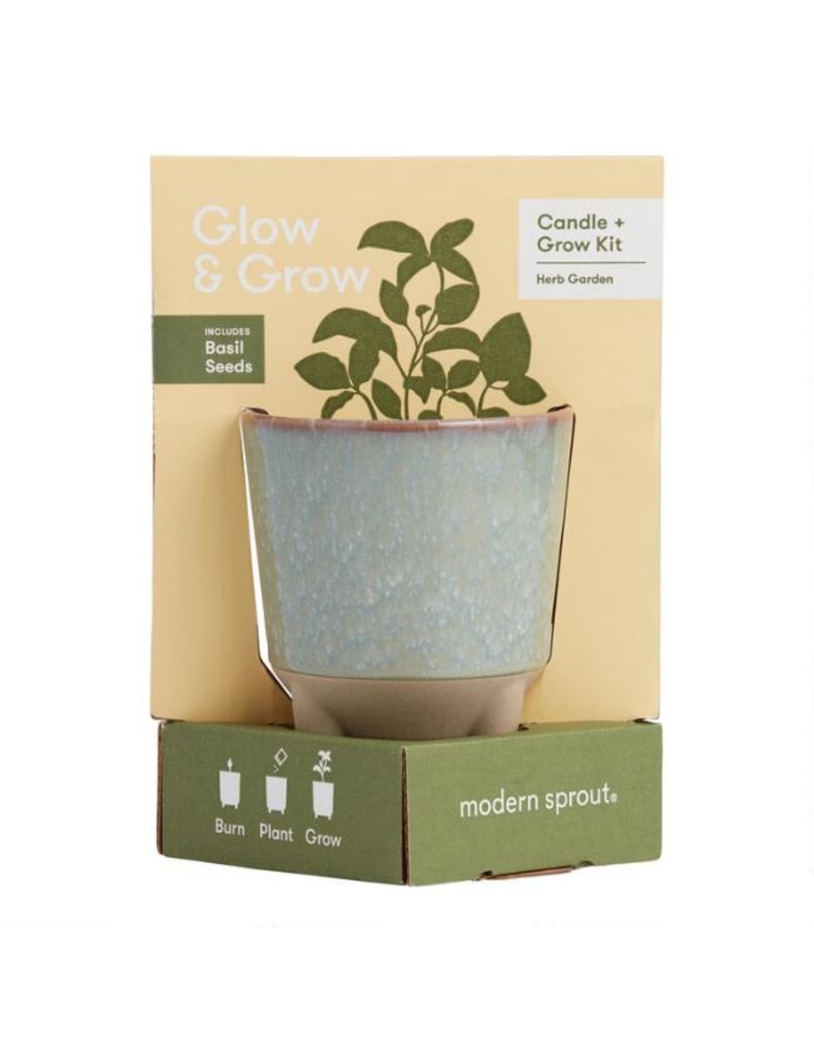 Glow & Grow Basil Candle + Kit