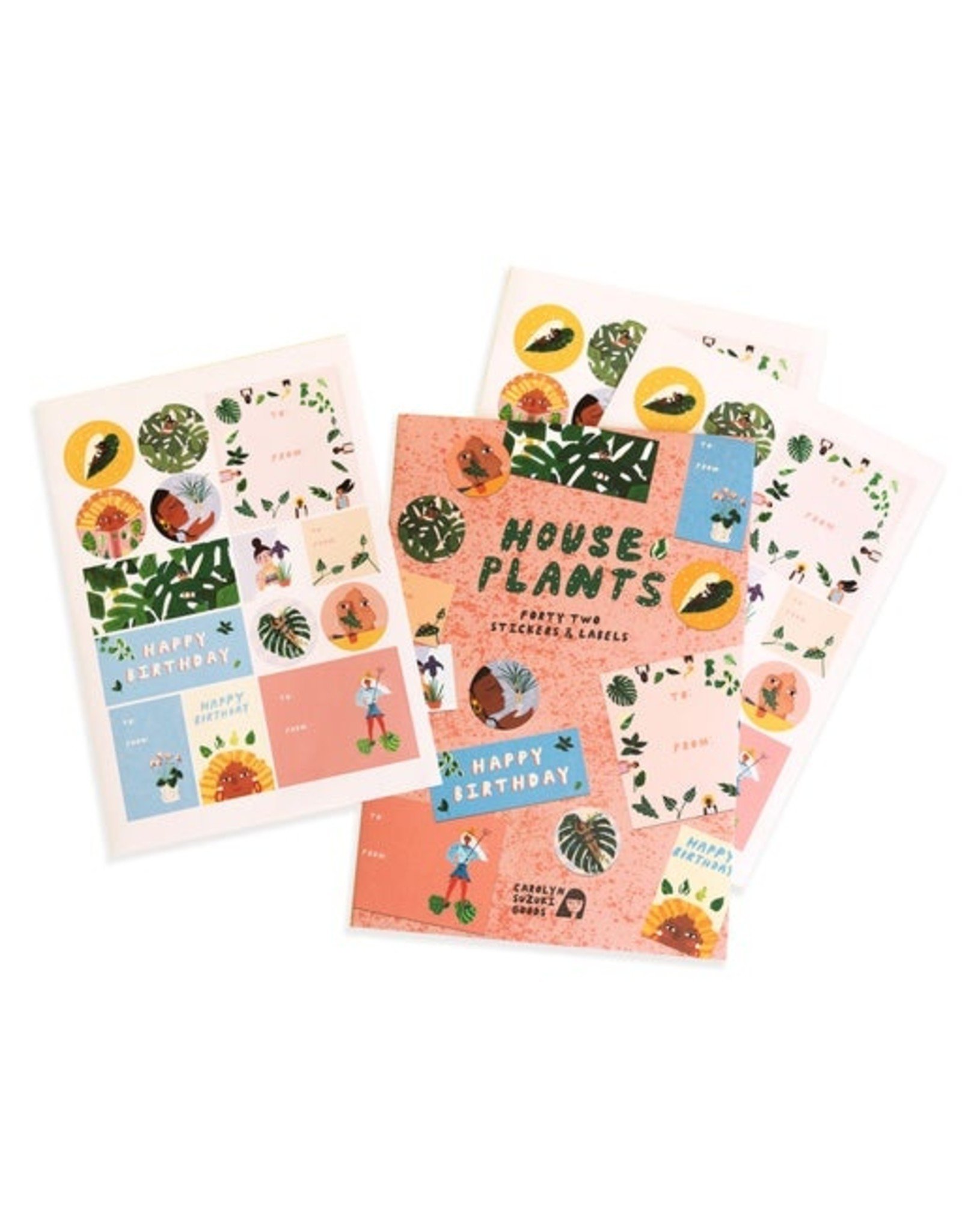 Carolyn Suzuki House Plant Label + Sticker Set