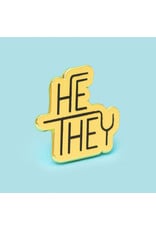 Dissent Pins Pronoun Pin - He/They