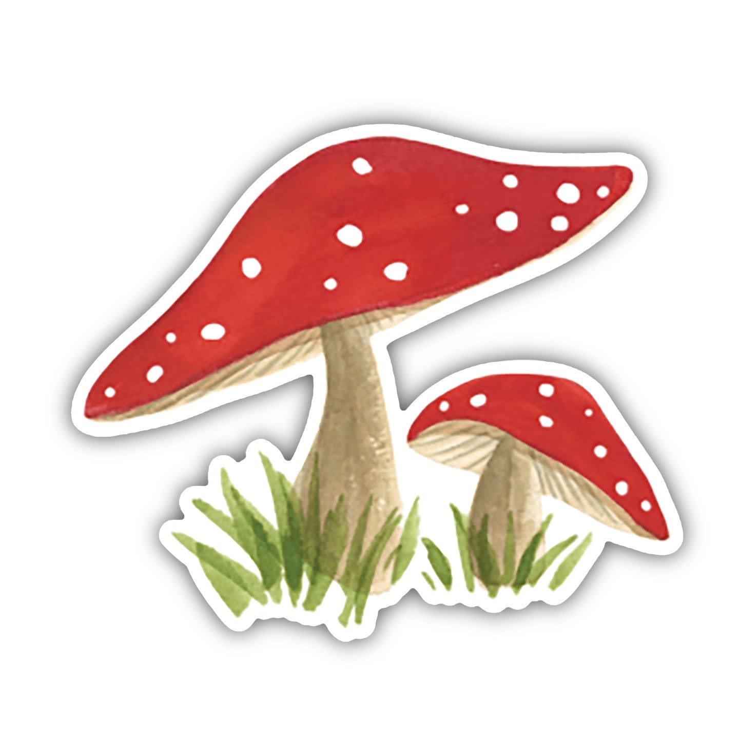Mushroom Sticker - Orange Bird