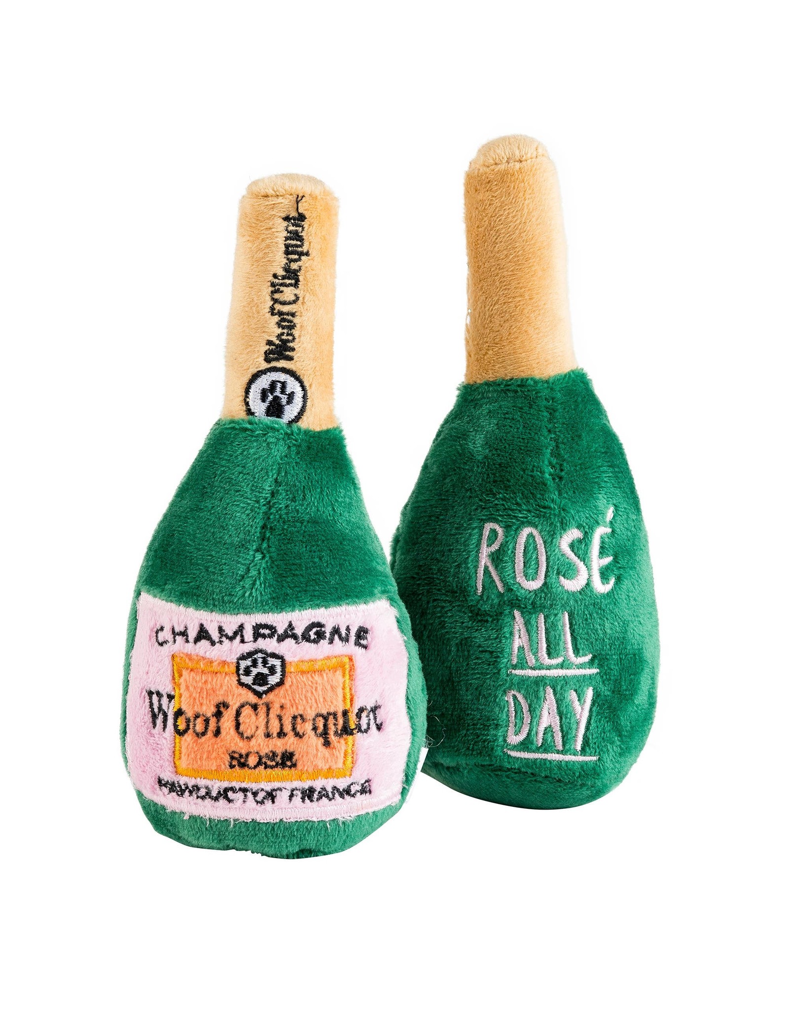 Haute Diggity Dog Woof Clicquot Rose' Champagne Bottle - Small