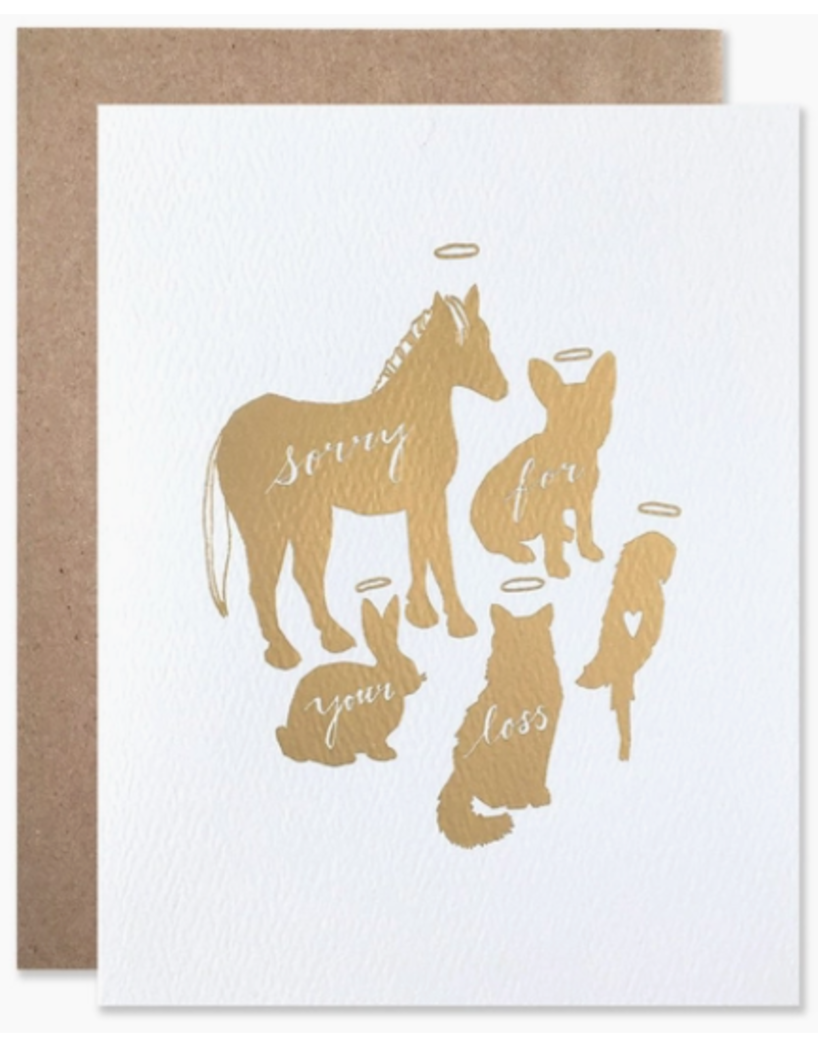 Hartland Brooklyn Gold Pet Sympathy Card