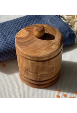 Olive Wood Spice Jar with Lid