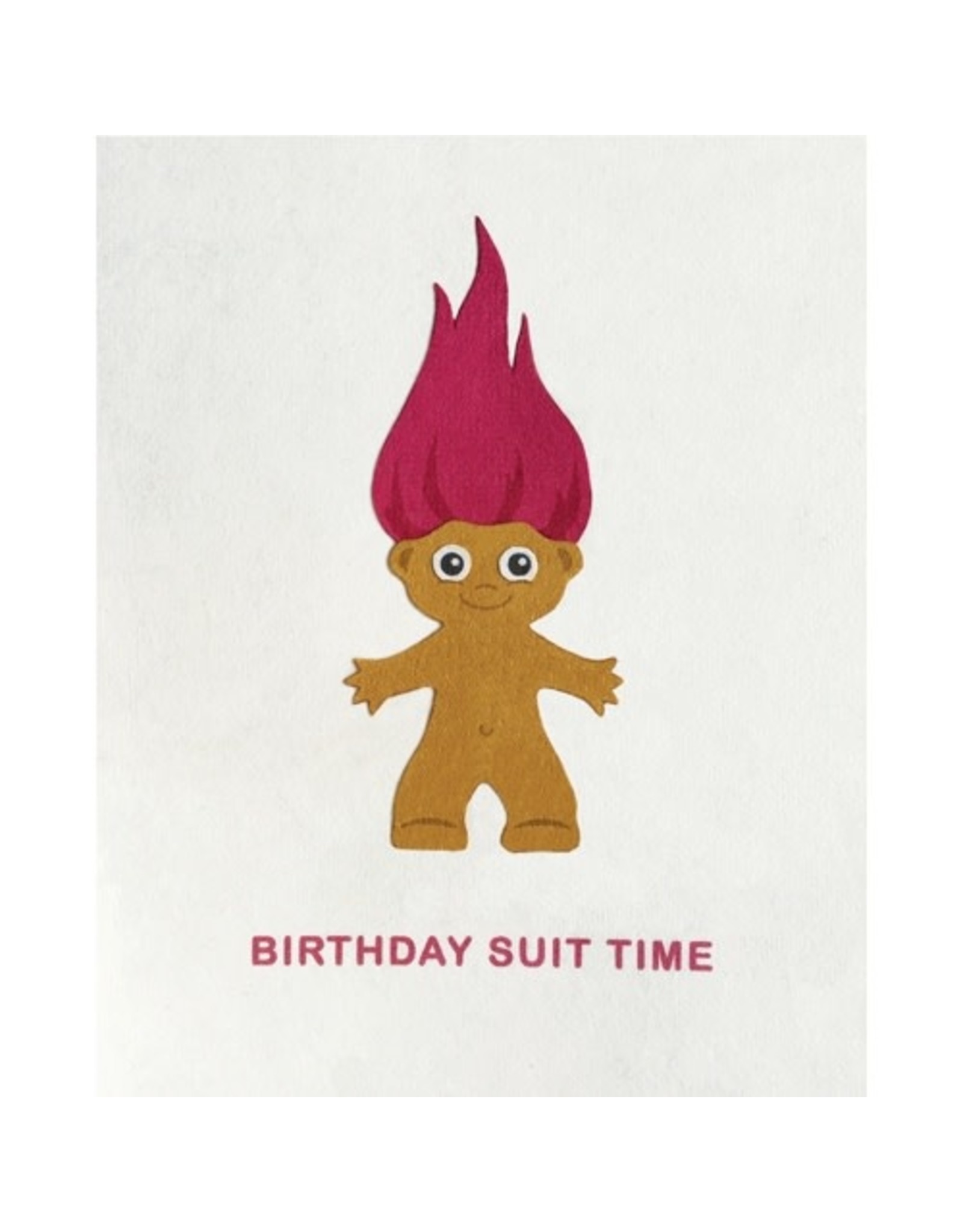 Good Paper Birthday Suit Time Card