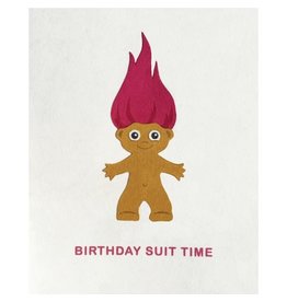 Good Paper Birthday Suit Time Card