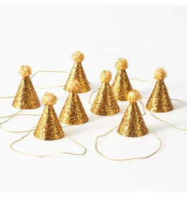 Paper Source Gold Glitter Mini Party Hats