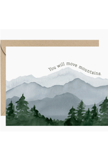 Paper Source Watercolor Move Mountains Card