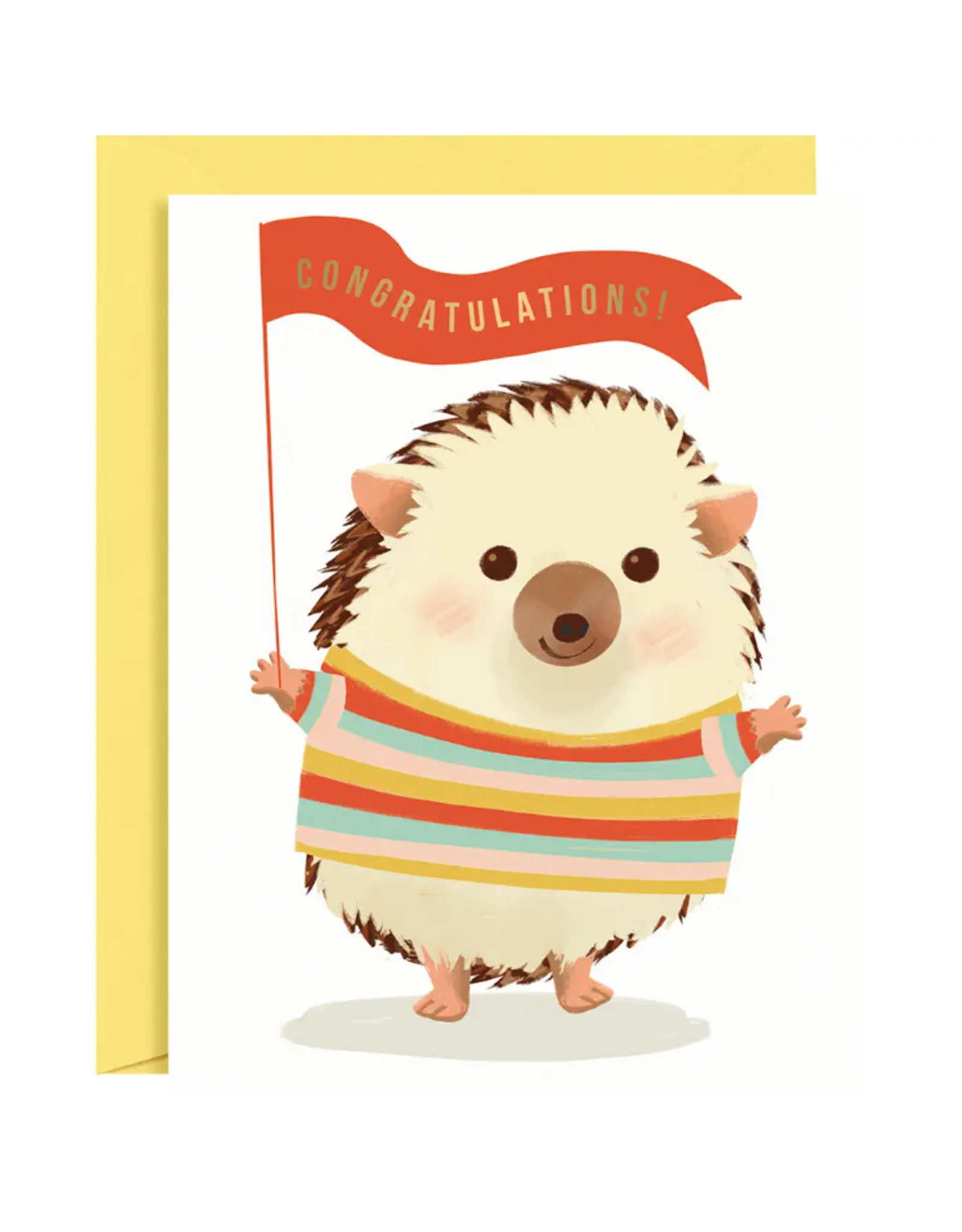 Paper Source Hedgie Congrats Card