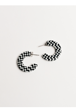 Nat + Noor Ray Hoops In B+W Checkered