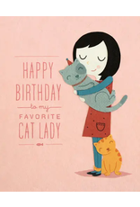 Good Paper Cat Lady Birthday Card
