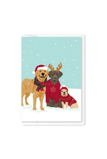 Modern Printed Matter Festive Dogs Enclosure Card