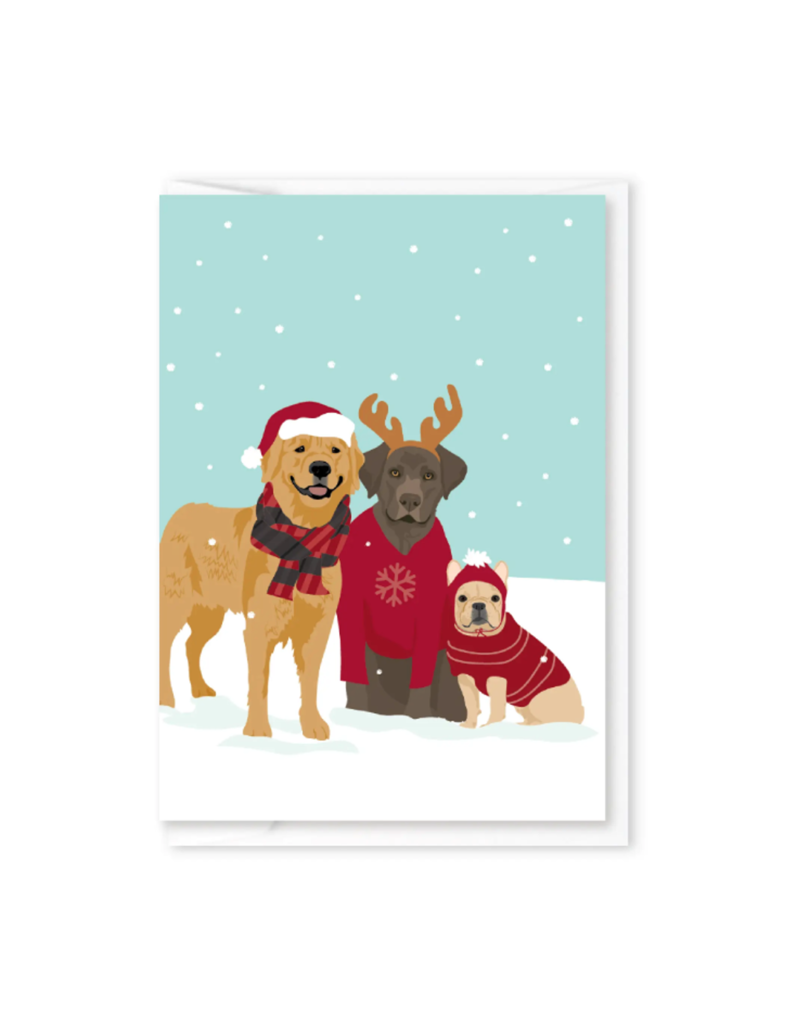 Modern Printed Matter Festive Dogs Enclosure Card