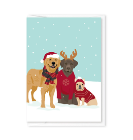 Modern Printed Matter Festive Dogs Enclosure Card