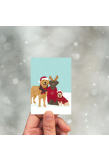Modern Printed Matter Festive Dogs Enclosure Card