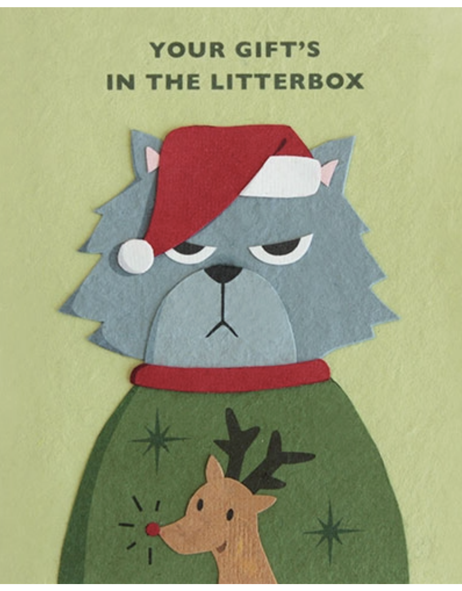 Good Paper Grumpy Kitty Christmas Card