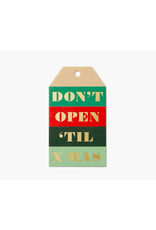 Rifle Paper Don't Open 'til X-Mas Gift Tags - 8 Pack