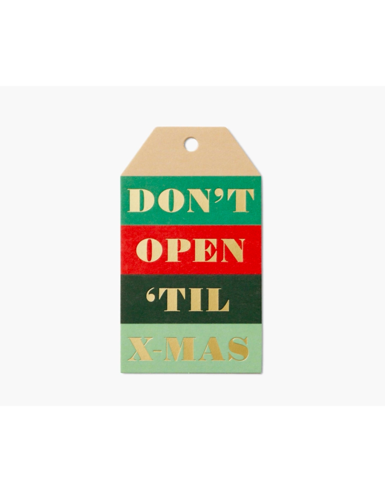 Rifle Paper Don't Open 'til X-Mas Gift Tags - 8 Pack