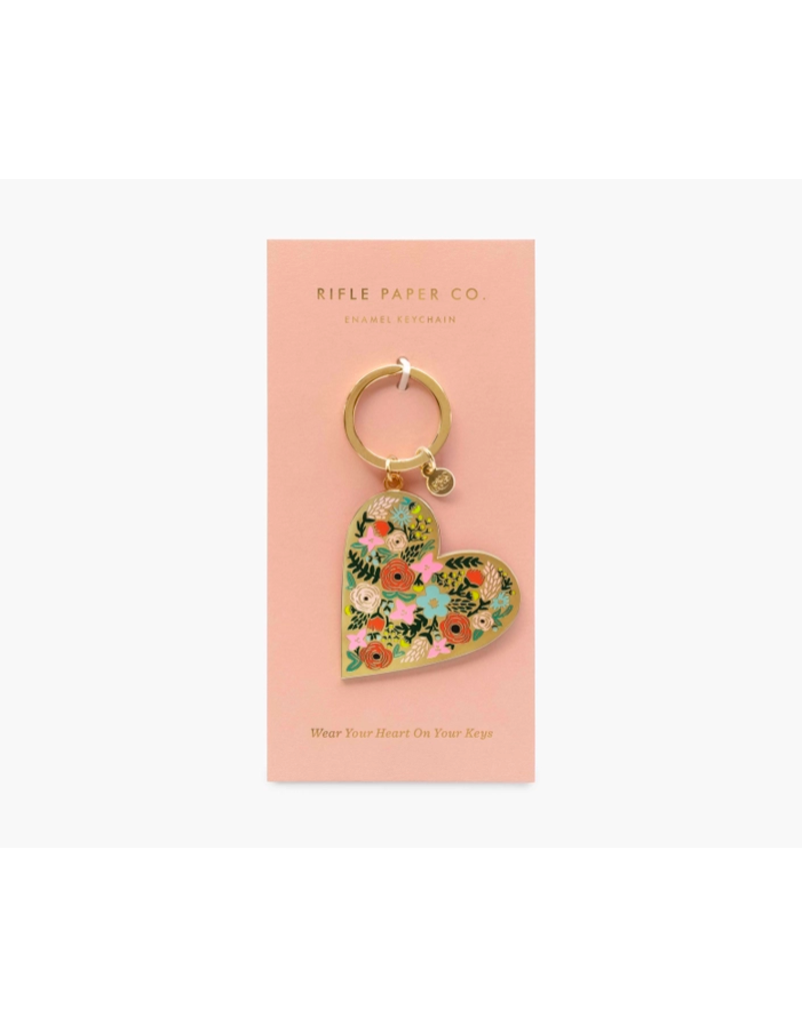 Rifle Paper Keychain: Floral Heart