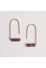 JaxKelly Drop - Amethyst Earrings