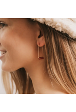JaxKelly Drop - Carnelian Agate Earrings