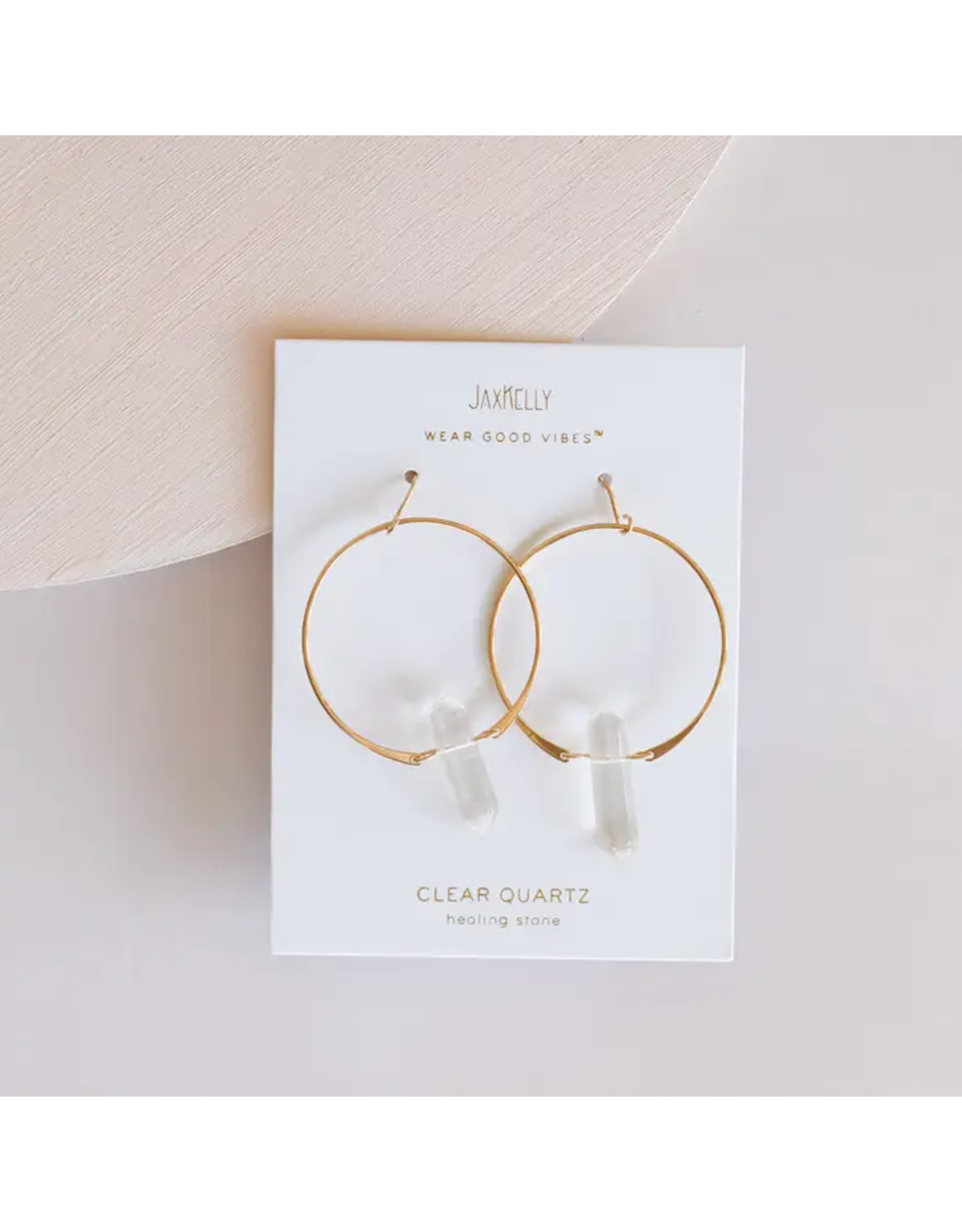 JaxKelly Hoops - Clear Quartz