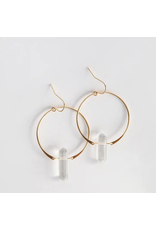 JaxKelly Hoops - Clear Quartz