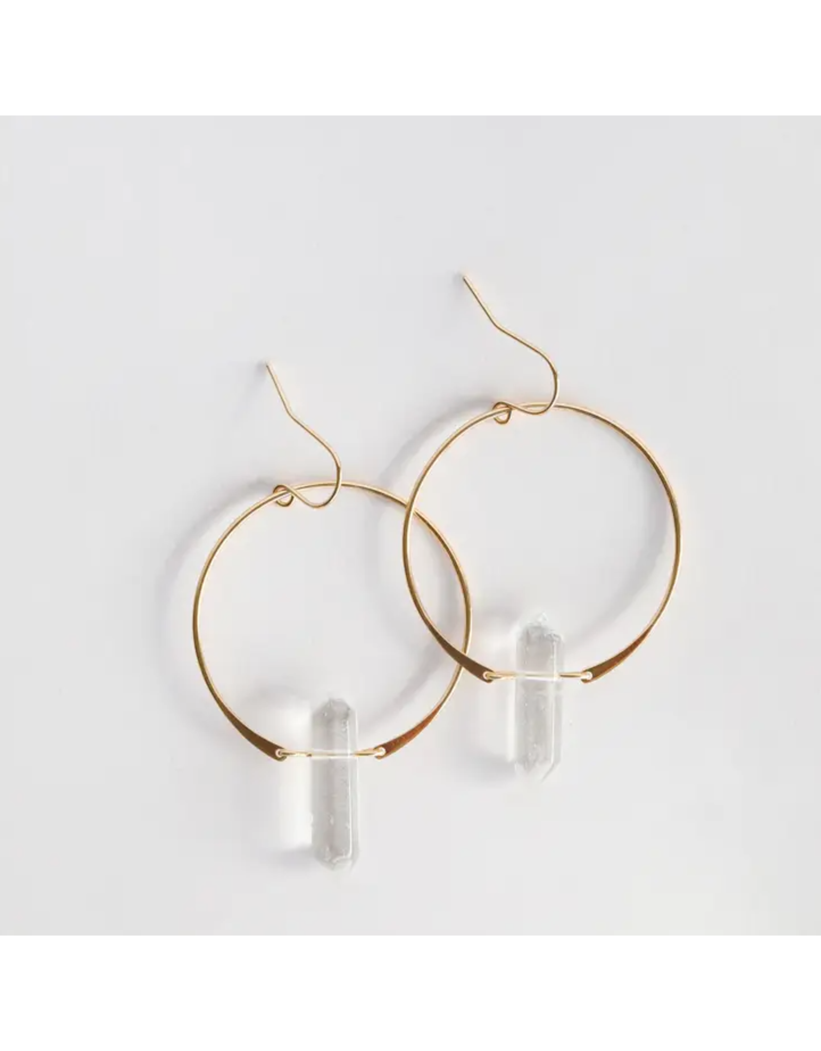 JaxKelly Hoops - Clear Quartz